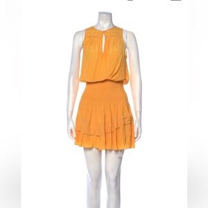 RAMY BROOK BLOUSON MINI DRESS-Golden Mustard Yellow